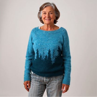 Pull Maille Motif Forêt