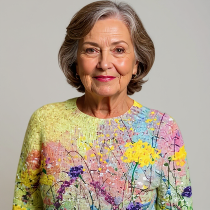 Pull Maille Prairie Fleurie