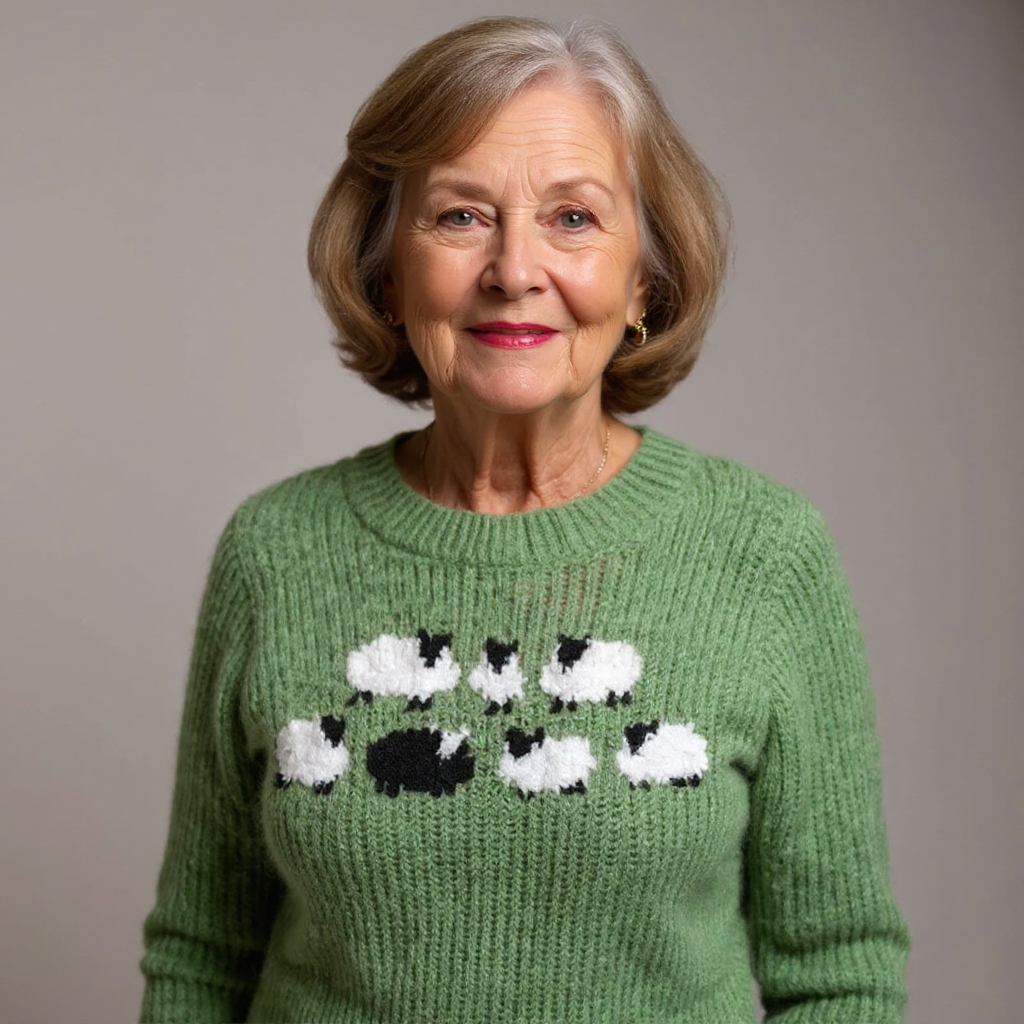 Pull Maille Motif Moutons