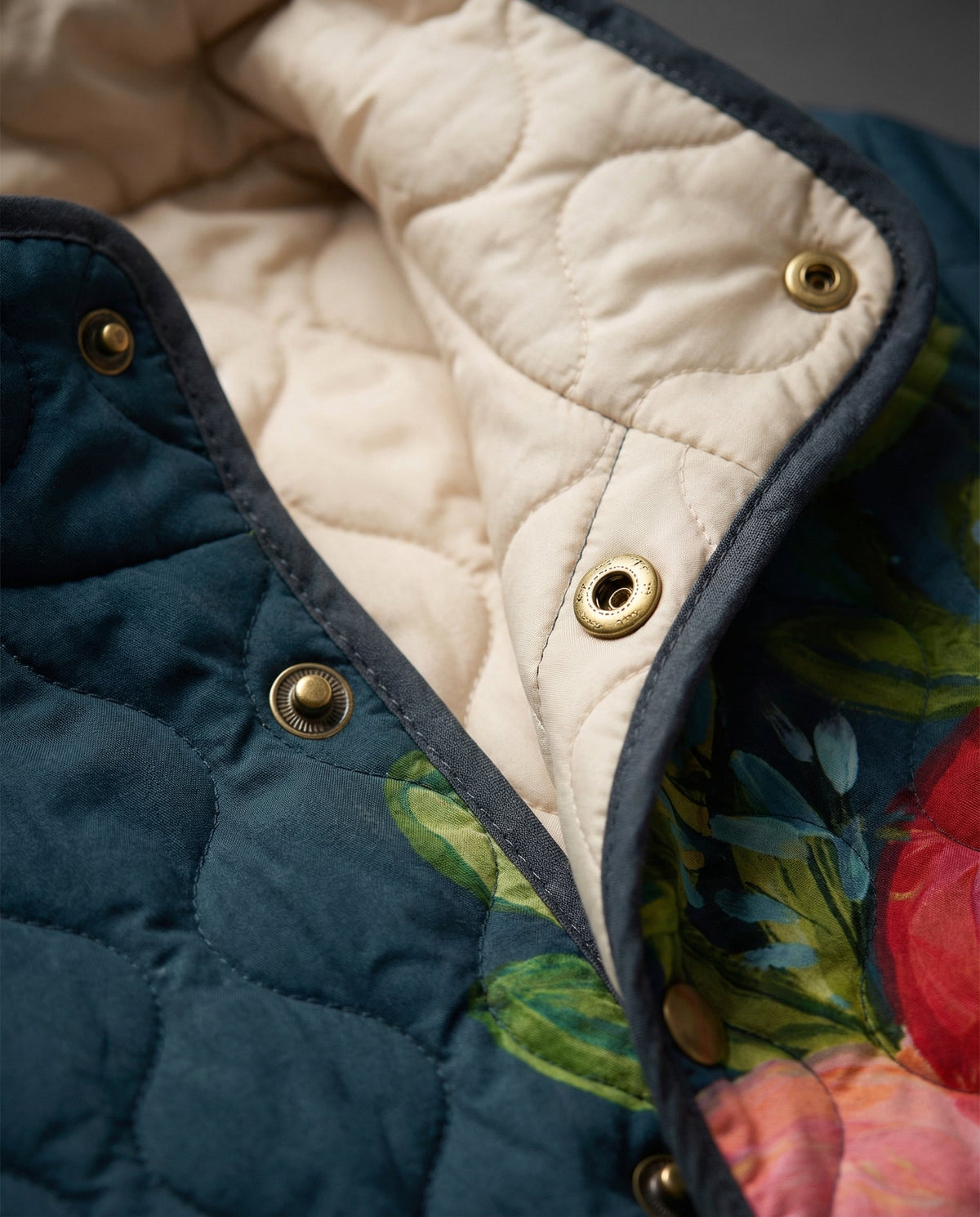 Veste Matelassée Fleurs Nostalgie