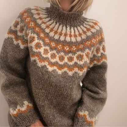 Pull Col Montant Jacquard