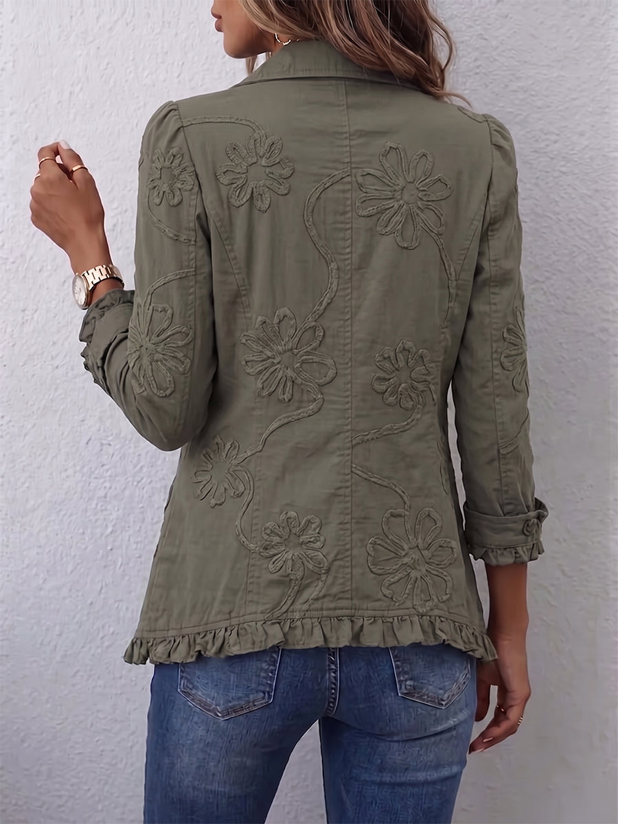 Veste Brodée Émeraude