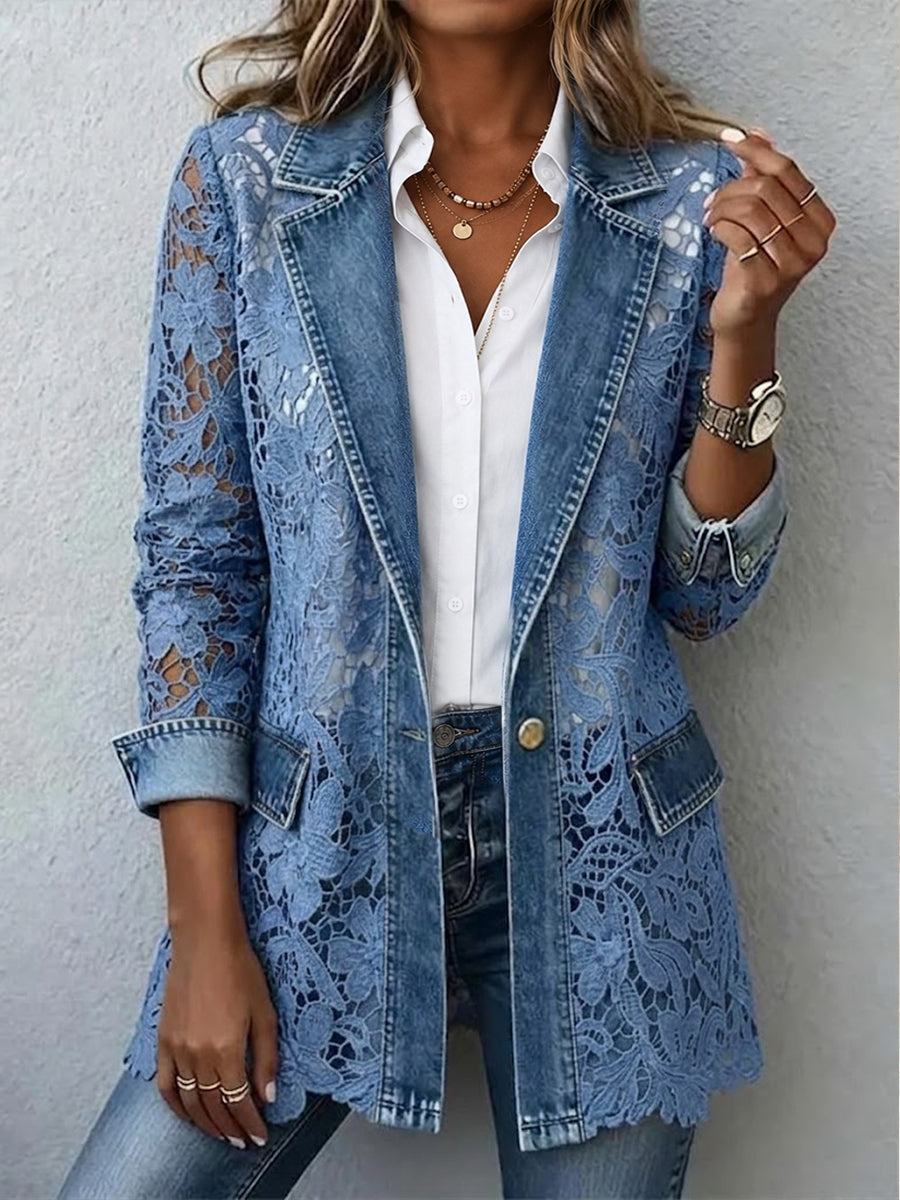 Veste Dentelée Indigo