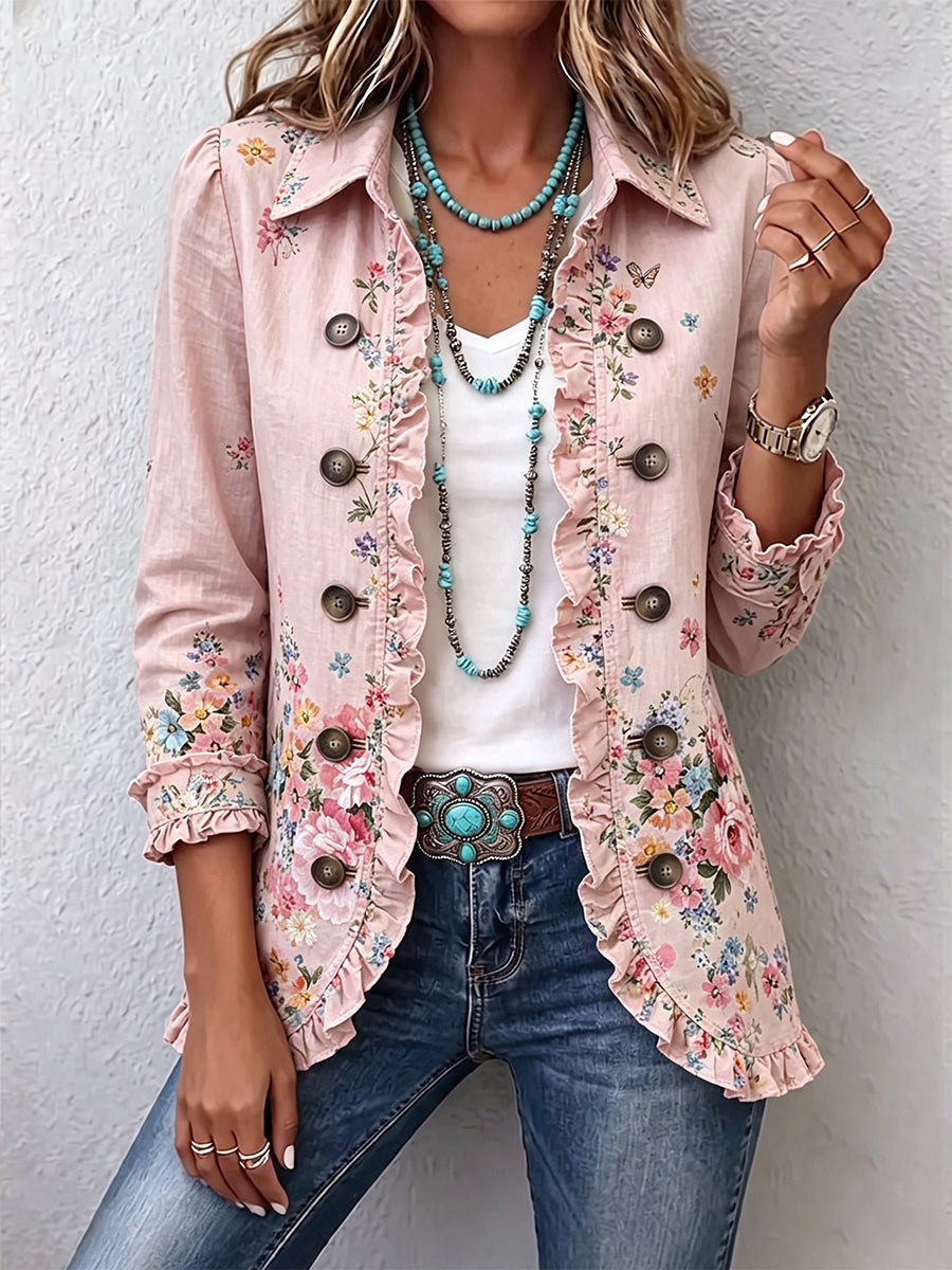 Veste Boutonnée Pivoine