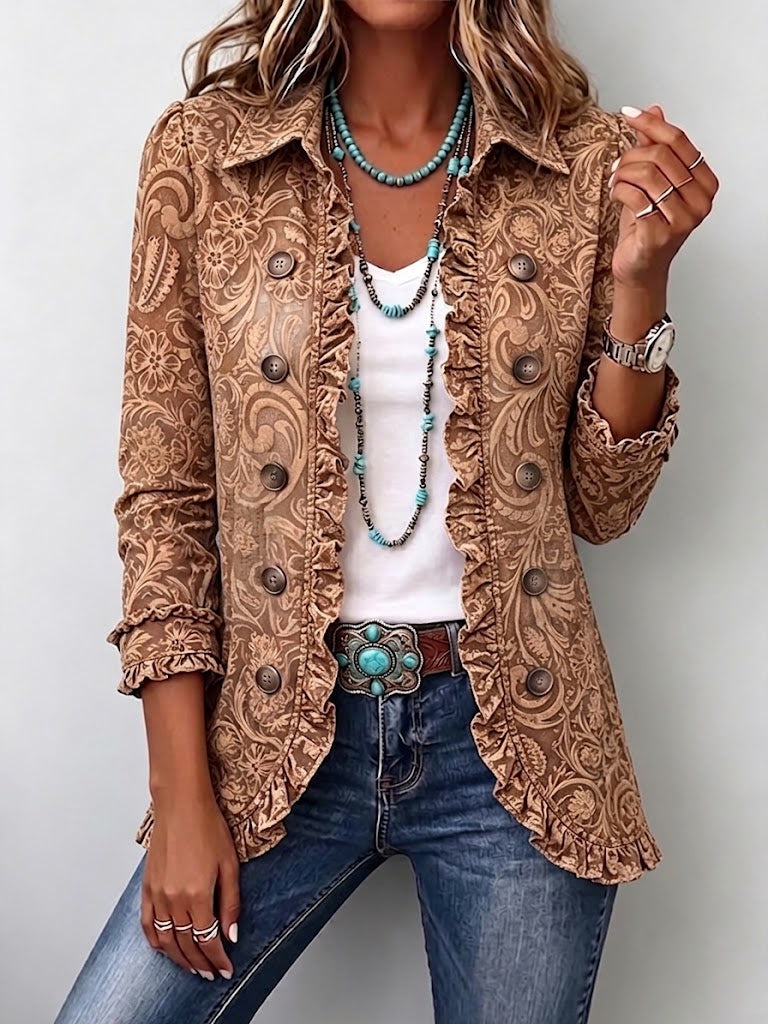 Veste Froncée Terracotta